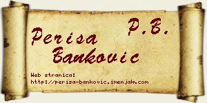 Periša Banković vizit kartica